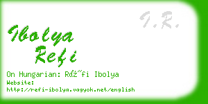 ibolya refi business card